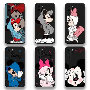 Moda de Disney do Rato de Minnie do Mickey Caso De Telefone Huawei P20 P30 P40 lite E Pro Companheiro 40 30 20 Pro P Smart 2020