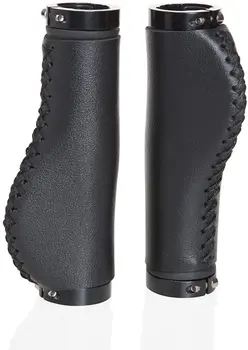 Moto punhos do Guiador Design Ergonômico antiderrapante de PVC Microfibra Couro Costurado à Mão de Duplo Bloqueio de Bicicleta Empunhaduras 22.2x130mm