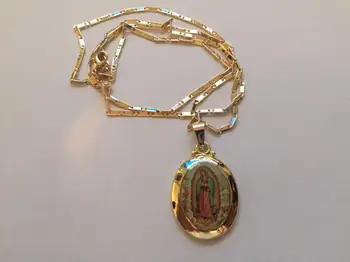 Mulher Religiosa Estilo Vintage Guadalupe Igreja Católica Virgem Maria Amuleto Pingente De Colar De Ornamento