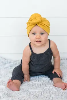 Multi-color Infantil Bebê Turbante da Criança Menino Menina de Algodão Mistura de Chapéu Lindo Chapéu Suave 1-2T