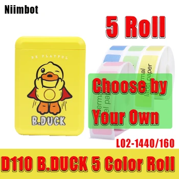 NIIMBOT D110 B. PATO Mini Impressora de etiquetas Para Imprimir Cabo de Nome de Marca de Jóias Adesivo Bluetooth Impressora de código de Barras