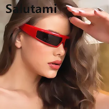 Nova Moda de Condução Y2K Óculos de sol Para Mulheres Marca de Luxo Vintage Candy Color Espelho de Óculos de Sol dos Homens Hip Hop Tons de Vermelho Prata