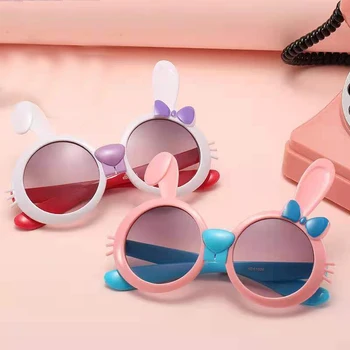 Novo Coelho Bonito Óculos De Sol De Desenhos Animados Menino De Óculos Da Moda De Óculos De Sol De Estilo Meninas De Óculos De 2022