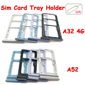 Novo Original Para Samsung Galaxy A32 4G A52 A72 SIM Slot para Cartão SD Bandeja de Cartão de Substituição de Peças Com Ferramentas de Reparo