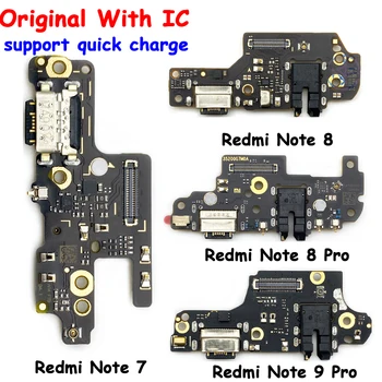 Novo Original Porta de Carregamento USB Conector da Placa do cabo do Cabo flexível Para o Xiaomi Redmi Nota 4, 4X 5 6 7 8 9 Pro Nota 9s Dock Conector