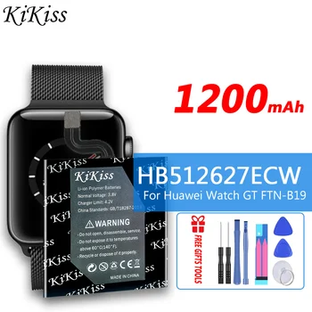 Original KiKiss Bateria de Substituição HB512627ECW+ para Huawei Assistir GT FTN-B19 Recarregável Bateria de 1200mAh
