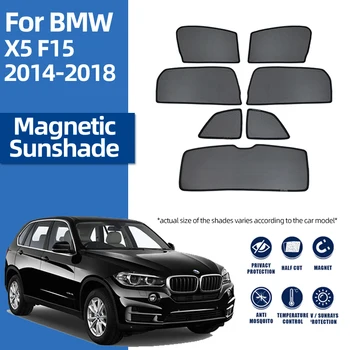 Para a BMW X5 F15 F85 2013-2018 F 15 Carro, Viseira pára-Sol Magnético Frente do pára-brisa de Cortina Traseira Bebê Janela do Lado do Sol Tom Escudo