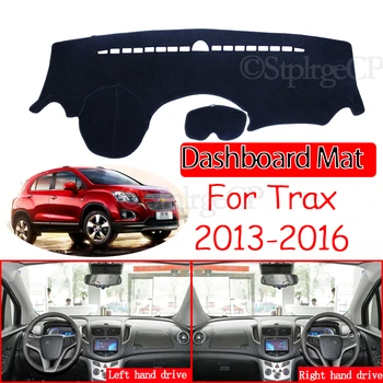 para Chevrolet Trax Tracker Holden 2013 2014 2015 2016 Esteira antiderrapante Tampa do Painel de controle Pad-Sol Dashmat Tapete de Acessórios para carros