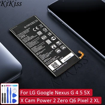 Para o LG Google Nexus G 4 5 5 X/X Cam Potência de 2 Zero P6 Pixel 2 XL E980 D820 Megalodon D8 Bateria BL-T5 BL-T9 BL-T19 BL-T35 BL-T24