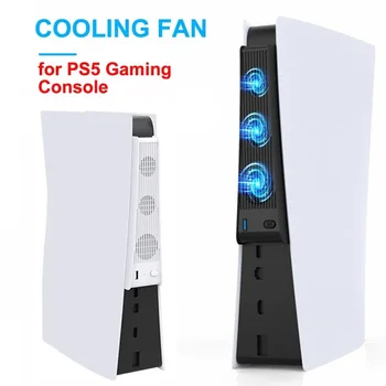 Para PS5 Console Cooler Ventilador de Refrigeração Para PS5 USB Externa 3-os Fãs de Super Turbo de Controle de Temperatura Para Playstation 5 Consola de jogos