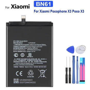 Para Xiao mi BN57 BN61 5160mAh-6000mAh Bateria do Telefone Para Xiaomi Pocophone X3 Poco X3 Pro X3Pro Substituição de Baterias + Ferramenta