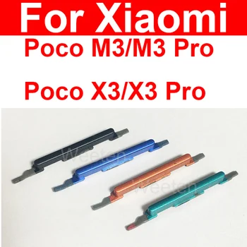 Para Xiaomi Poco Pocophone M3 M3 Pro X3 X3 Pro Power Voume Lado Do Botão De Volume, Controle De Áudio Tecla Lateral Botões De Peças De Reparo