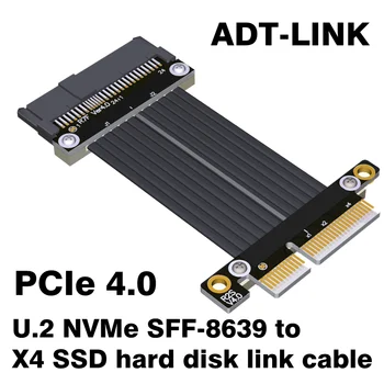 PCIe 4.0 ADT-Link U. 2 Interface do U2 Para PCI-E 4.0 X4 SFF-8639 NVMe Pcie Extensão de Cabo de Transferência de Dados