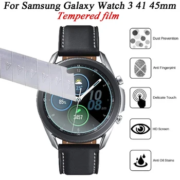 Película protetora 41mm Protetor de Tela Smart Watch Protetor Para Samsung Galaxy Watch 3 45mm de Vidro Temperado de Acessórios
