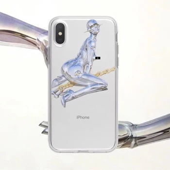 Premium Robô Sexy INS Caso de Telefone para o IPhone 6 7 8 11 12 13 14 Pro Max X XR Punk Cyber Legal Transparente Soft Shell Cobertura Completa