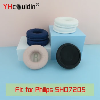 Protecções para a Philips SHO7205 SHO7205BK/28 de Fones de Ouvido com Almofadas Cobre PU Ouvido Almofada Substituição
