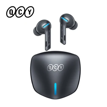 QCY G1 Jogos de Fones de ouvido sem Fio Bluetooth 5.2 Fone de ouvido 45ms Baixa Latência de Fone de ouvido Estéreo sem Fio de carregamento 32hr Tempo de Reprodução