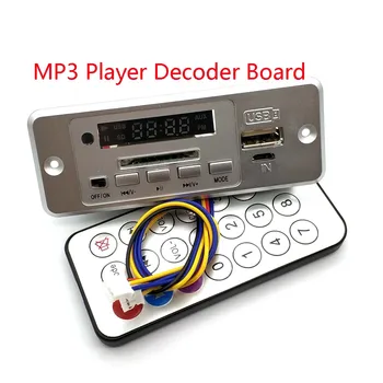 Sem fio 5V Leitor de MP3 Decodificador de Bordo Integrado WMV Decodificador de Áudio da Placa de Módulo USB TF Rádio Para Carro da Red Digital de LED Com controle Remoto