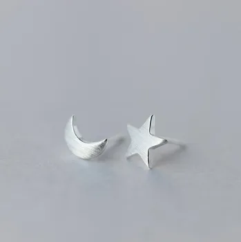 Shuangshuo Vintage Pequena Estrela e a Lua Brincos Conjunto de Estrelas Earings bijuterias Brincos para Mulheres aretes de mujer S012