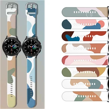 Silicone Pulseira de 20 de 22mm para Samsung Galaxy Watch 3 4 Ativo 44mm de Esportes, Alça para Assistir a 4 Clássico 42 46mm Smartwatch Pulseira