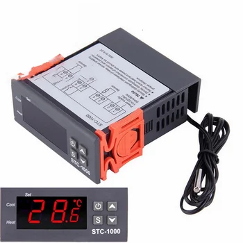 STC-1000 LED Termostato Digital para a Incubadora Controlador de Temperatura Thermoregulator Relé de Aquecimento, de Arrefecimento 12V 24V 220V STC 1000