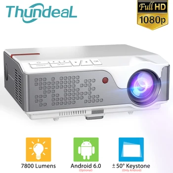 ThundeaL Full HD 1080P Projetor TD96 TD96W Android WiFi LED Proyector Nativa de 1920 x 1080P 3D Home Theater Smart Phone Beamer