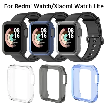TPU Caso de Relógio para o Xiaomi Mi Assistir Lite para Redmi Assistir Ultra-Slim Pele Tampa de Proteção Transparente, caixa de Relógio de Acessórios
