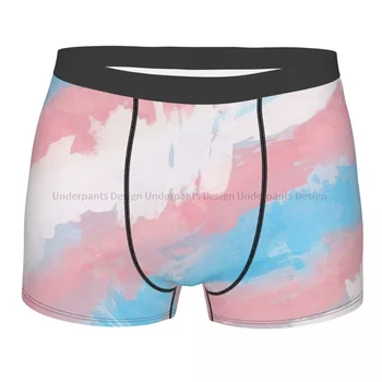 Trans Aquarela Orgulho Cuecas Breathbale Calcinha Underwear Masculino Confortável Shorts Boxer Briefs