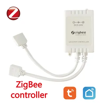 Tuya Zigbee Controlador RGB RGBCW Para a Faixa de Luz 5V-24V Smart Led Controlador Smart APP Vida Alexa Inicial do Google