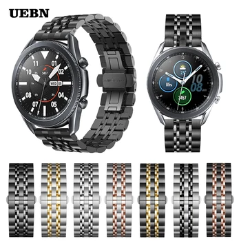 UEBN Metal Cinta de Aço Inoxidável para Samsung Galaxy Watch 3 41mm Banda Galaxy Watch 3 45mm Pulseira Acessórios WatchBands