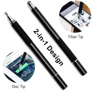 Universal 2 em 1 Caneta Stylus Tablet de Desenho Canetas Tela Capacitiva Caneta de Toque para o Telemóvel Smart Pen Acessórios