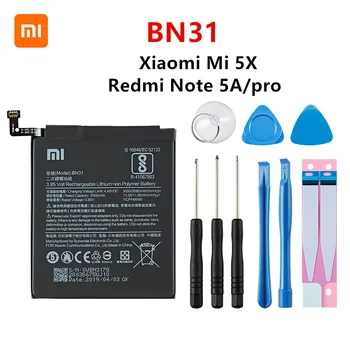 Xiao mi 100% Original BN31 3080mAh Bateria Para o Xiaomi Mi 5X Mi5X Redmi Nota 5A / Pro Mi A1 Redmi Y1 S2 Lite BN31 Baterias +Ferramentas
