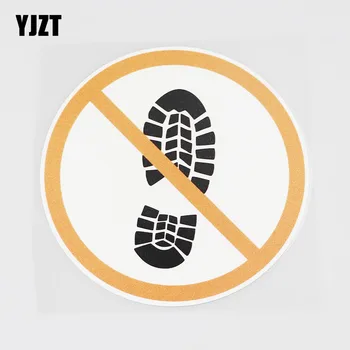 YJZT 12.2CMX12.2CM no Pé É Permitido Aqui PVC Carro Decal Adesivo Sapato de Impressão 11B-0025