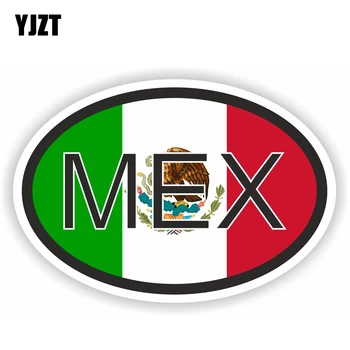 YJZT DE 11,6 CM*7.8 CM Personalidade do México, PAÍS, CÓDIGO da Etiqueta do Carro Motocicleta Reflexiva Decalque 6-1808