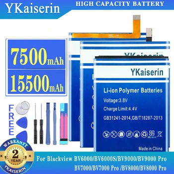 YKaiserin Bateria para Blackview BV6000 BV6000S BV7000 BV8000 BV9000 Pro Substituição Bateria Nova Batterie Bateria + Faixa